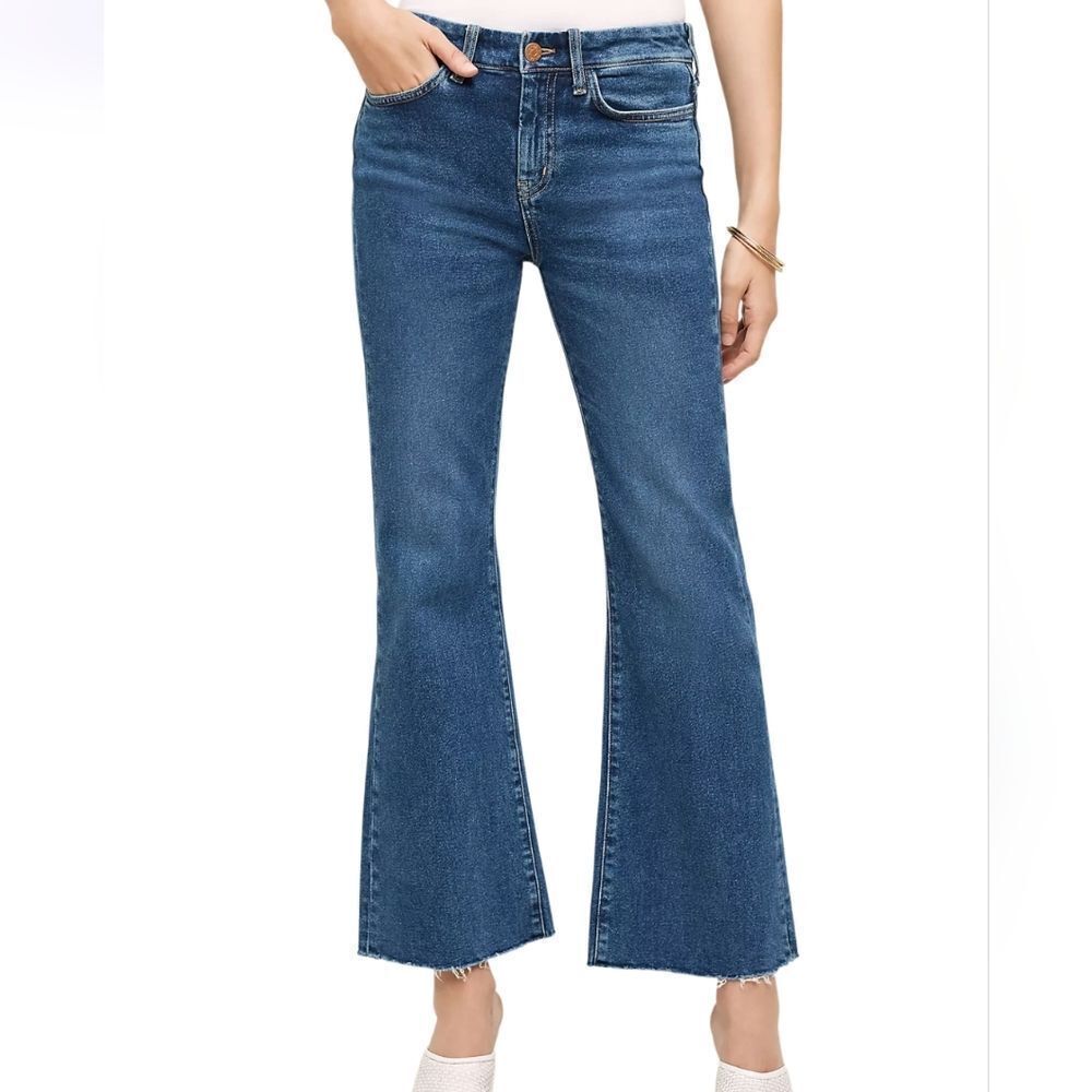 Anthropologie MiH High Rise Cropped Bell Flare Lou Jeans Size 28